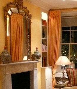 2-gold-mirror-before-picture2 French mirror before shot: Formal living room, rich colours