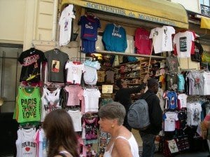 Many fabric stores in this area have transformed into souvenir shops.