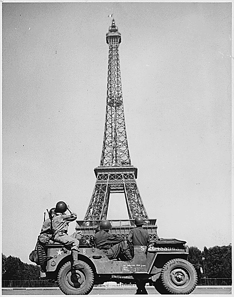 August 24, 1944. Liberation! The French flag flies on the Eiffel Tower