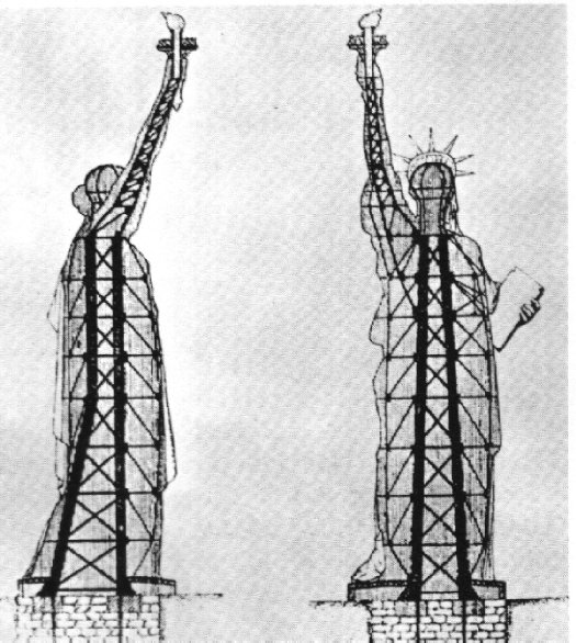 Eiffel designed the frame for the Statue of Libery