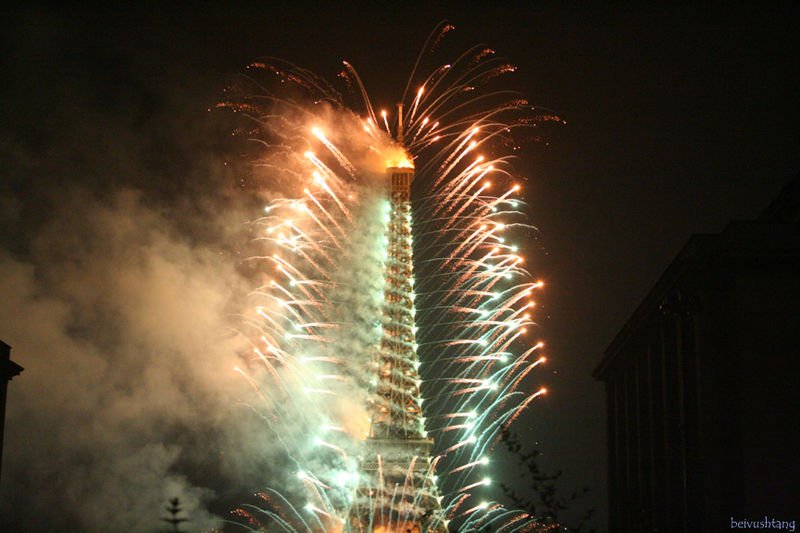 Eiffel Tower on Bastille Day