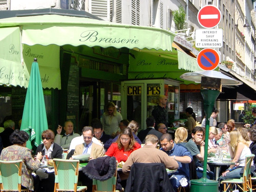 Cafe' du Marche on rue Cler in Paris Near the Eiffel Tower