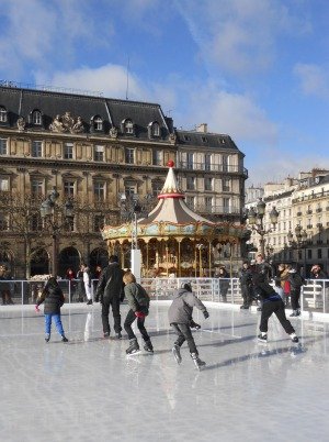 Ice skating in Paris Hotel de Ville