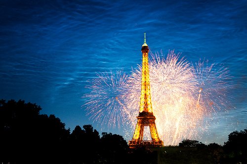 Celebrate Bastille day in Paris with Fireworks at the Eiffel Tower