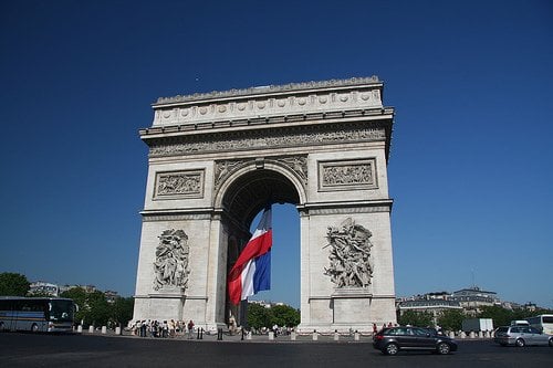 Paris Bastille Day French Flag Arc de Triomphe