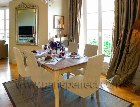 Paris Perfect Vacation Rental Dining Room