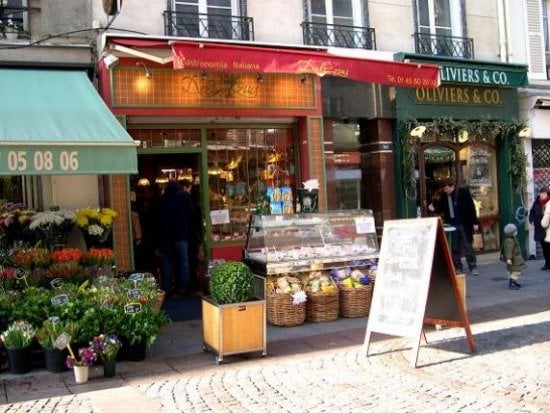 Rue Cler Food Market Street in Paris