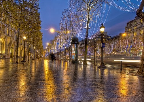 Christmas Lights on the Champs Elysees Paris