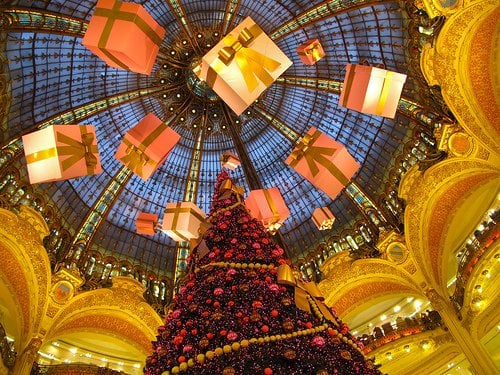 Holiday shopping at Galeries Lafayette in Paris