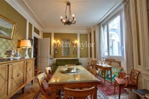 Jules Lavirotte Building Paris Apartment for Sale Dining Room