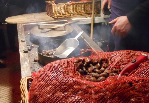 Christmas Market Champs Elysees Roasted Chestnuts