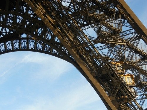 Elevator to the first level of the Eiffel Tower