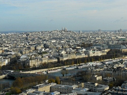 View of Montmartre from Eiffel Tower