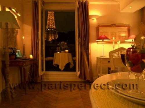 Cabernet One Bedroom Apartment for Sale Paris Eiffel Tower Views Dining Table