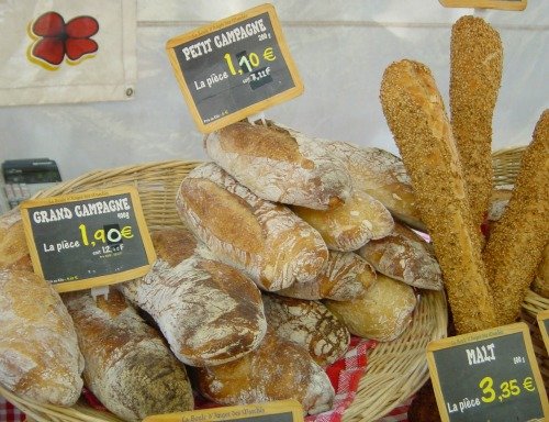 French Market Bread Display Paris