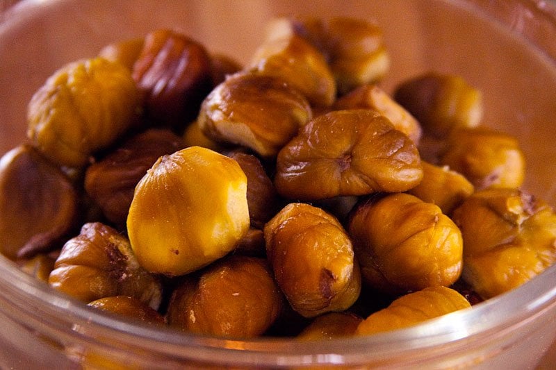 The chestnuts blend perfectly with the Asian style sauce