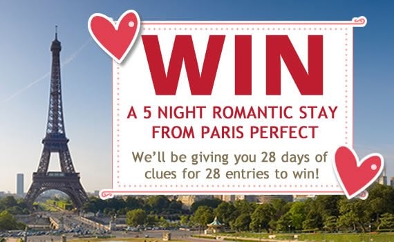 Win a 5 Night Romantic Stay from Paris Perfect!