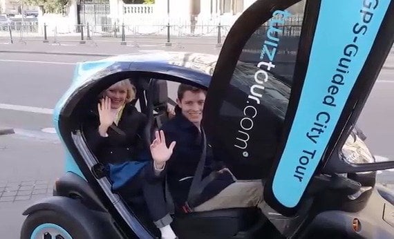 One Mom, One Son, One Twizy Car in Paris … Nightmare on the Champs-Elysées!