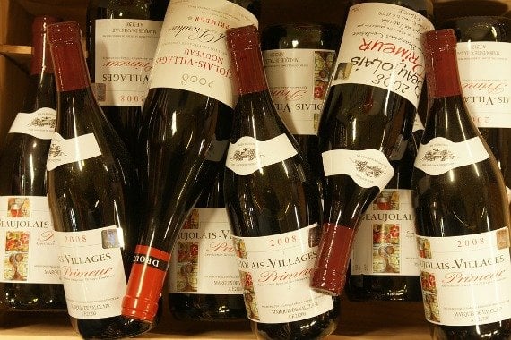 French Wine, Beaujolais, Nouveau Paris, Wine bottle