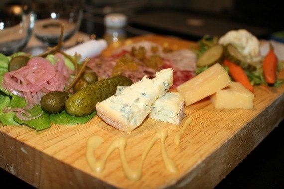 french cheese and charcuterie, Beaujolais, French wine, food