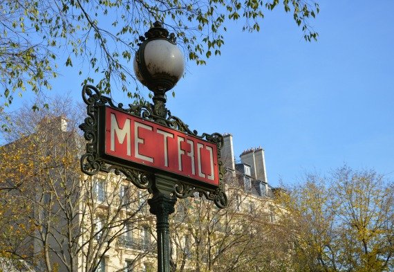 Paris Metro Sign Photo by Laura Thayer