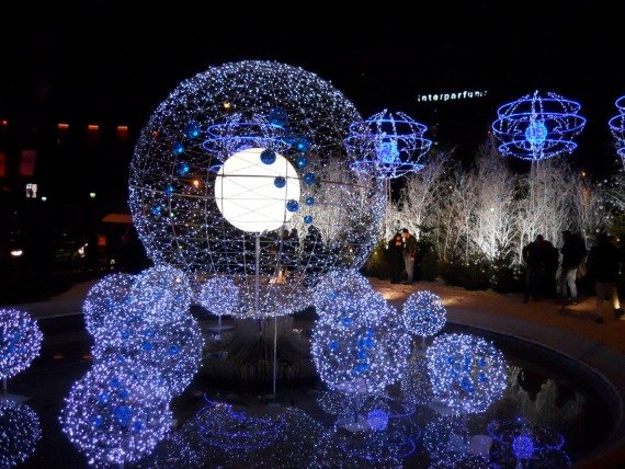 Christmas Lights and Market Champs Elysees Paris