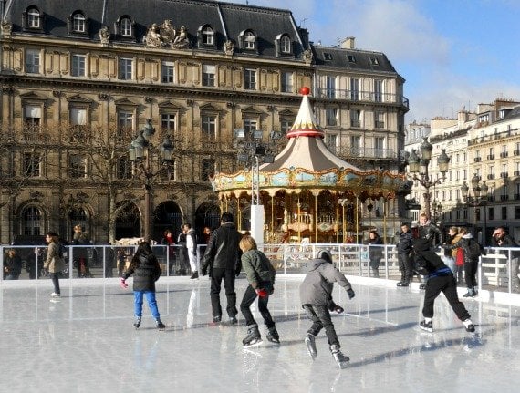 Ice Skating at the Hote del Ville in Paris