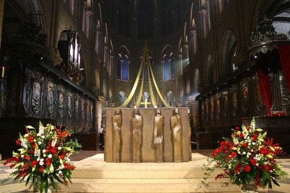 Midnight Mass Christmas Notre Dame Cathedral Paris France