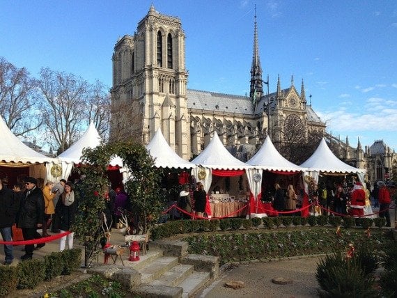 Paris Notre Dame Christmas Market by Heather Cowper