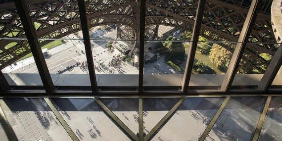 Eiffel Tower View from Glass Floor