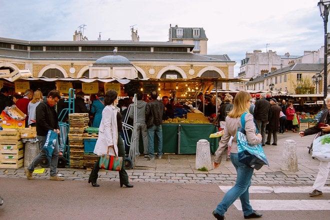 Marché Notre Dame of Versailles market produce fresh Paris