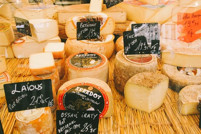 Marché Notre Dame of Versailles market produce fresh Paris cheese fromage