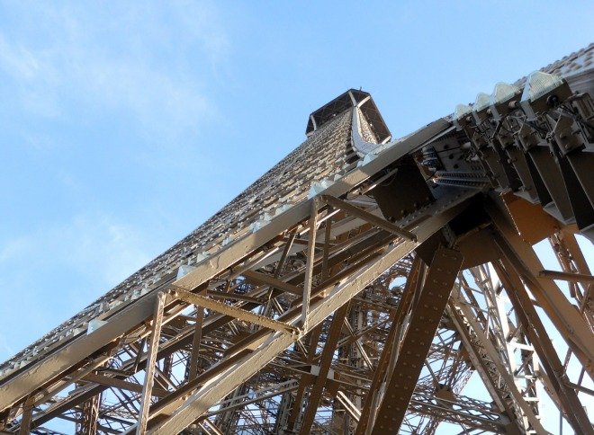 Eiffel Tower Top Level Winter