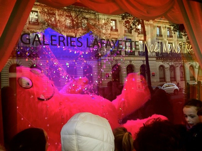 Galeries LaFayette Christmas windows monsters
