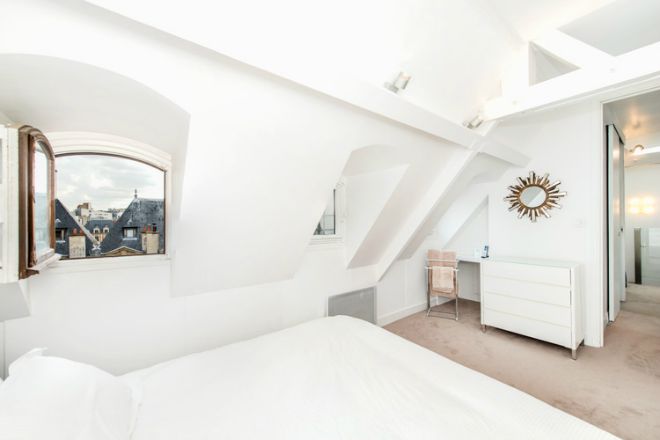 Paris Two Bedroom Apartment for Sale Bedroom with Marais View