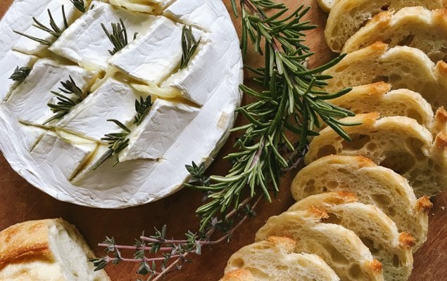 Baked French Cheese with Garlic and Herbs! Recipe for Camembert or Brie.