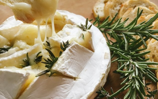 Baked French Cheese with Garlic and Herbs! Recipe for Camembert or Brie.