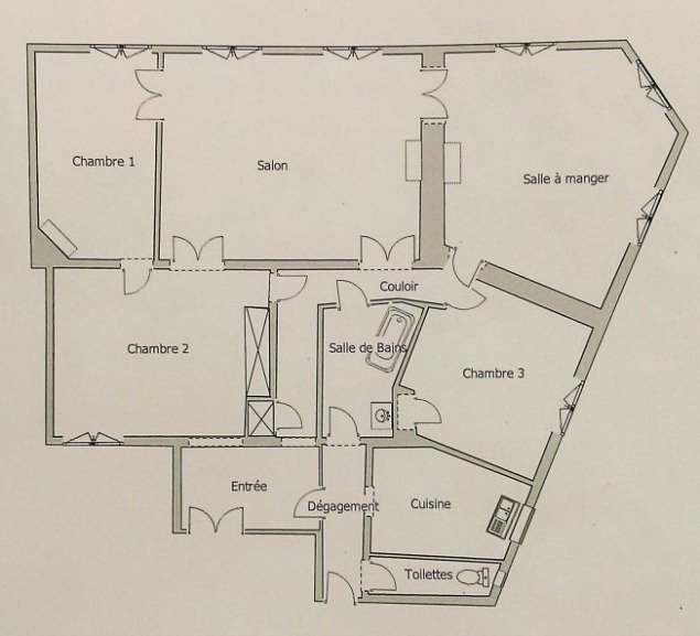 Paris Apartment For Sale Marais - Current Floor Plan