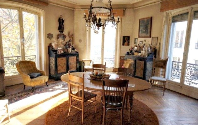 Paris Apartment For Sale Marais - French Windows Sitting Room