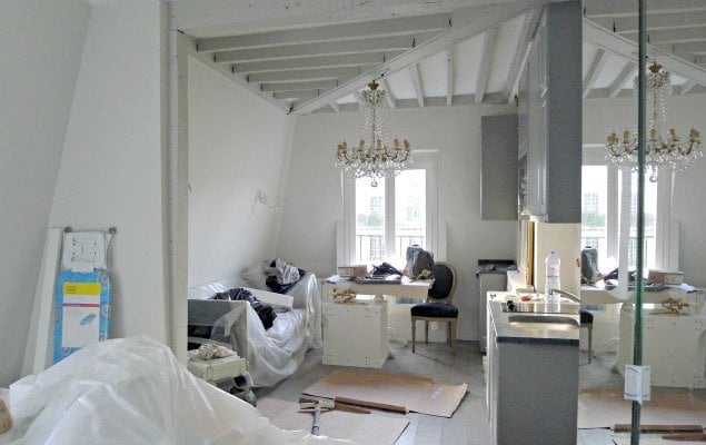 Paris Apartment Remodel - From Bed to Living Room