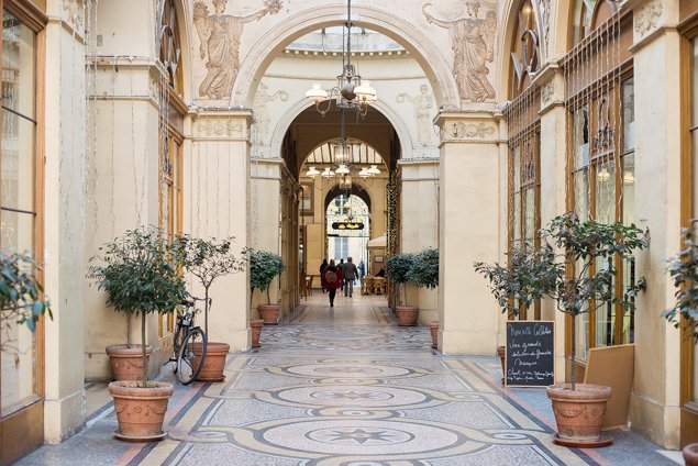 Shopping on a Rainy Day in Paris in the Galerie Vivienne