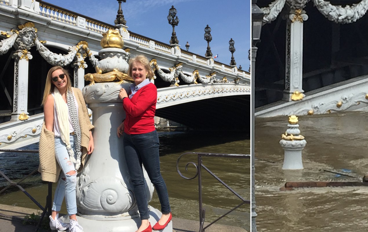 Flooding of the Seine in Paris, 1910 vs. 2016