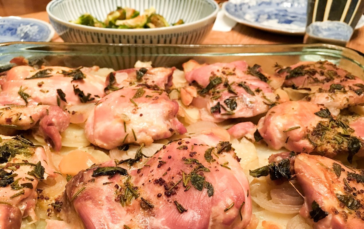 Roasted Dijon & Fresh Herb Chicken & Potatoes Recipe