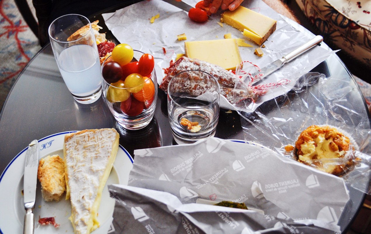 French baguettes and cheese in the Latin Quarter - Paris Perfect