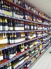 Supermarkets also sell wine