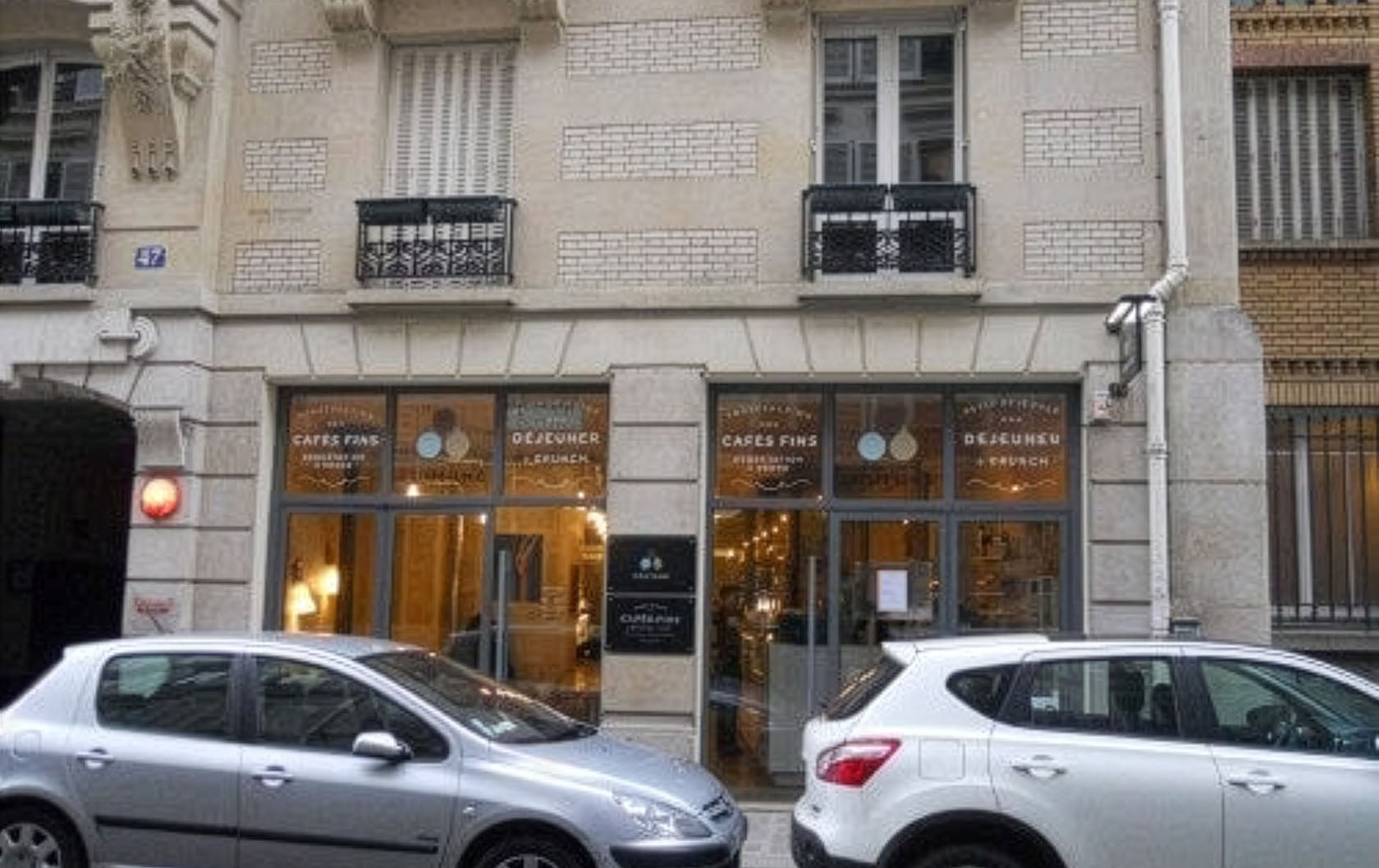 The entrance to Coutume Café in the 7th arrondissement