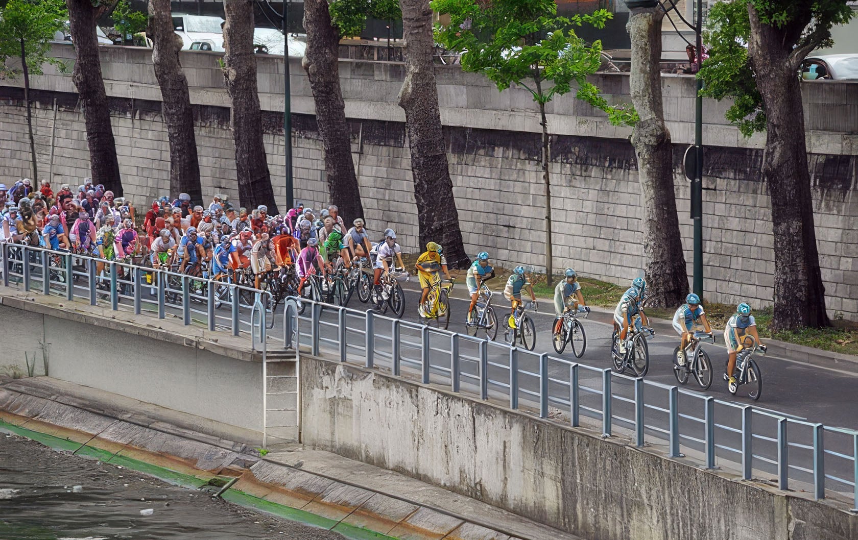 Watch the Tour de France along the Seine River in Paris. Photo courtesy Stunned.