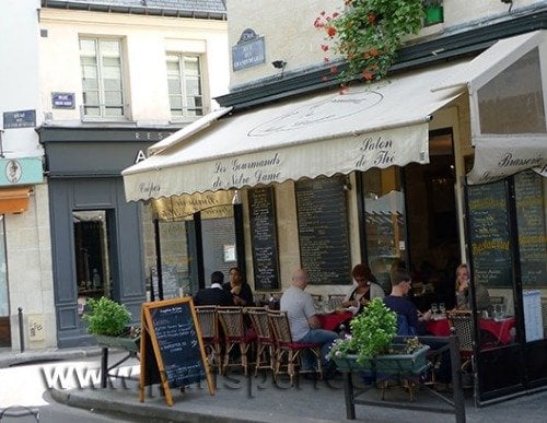 Parisian Cafe in Latin Quarter near Seine