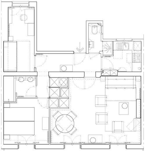 Floor plan of paris apartment for sale