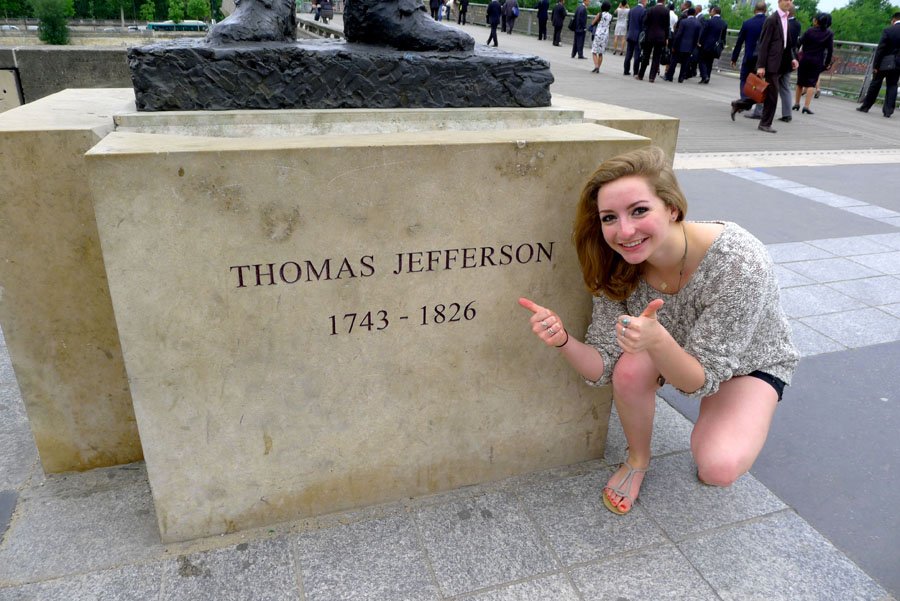 Thomas Jefferson in Paris recently and it was a sweet moment to pause amid ...